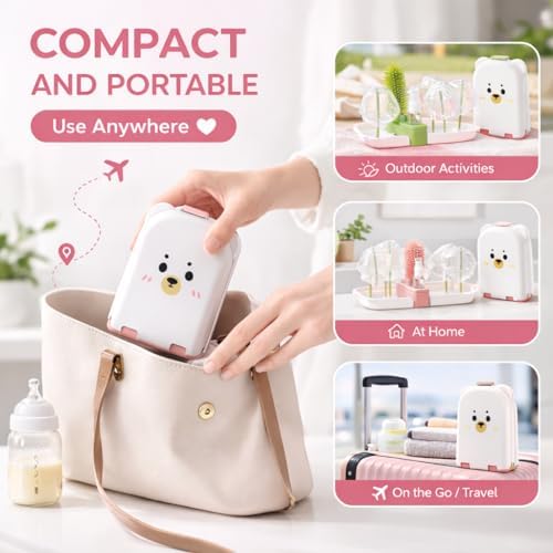 Travel Bottle Cleaner kit, 7in1 Baby Travel Gear Essential Silicone Travel - Image 3