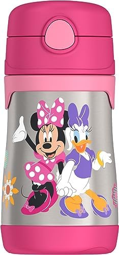THERMOS Vacuum Insulated Stainless Steel 10oz Straw Bottle, MINNIE MOUSE - Image 2