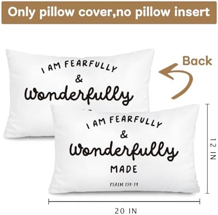 Bible Verse 12x20 Pillow Cover for Christian Nursery Decor - Image 3