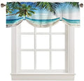 Vandarllin Palms Tree Ocean Blackout Tie Up Valance Curtains by VandarllinHomeKitchenDecor
