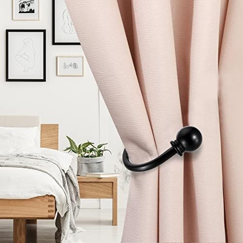 Sumnacon Set of 2 Metal Decorative Curtain Holdbacks, Wall Mounted Window - Image 4
