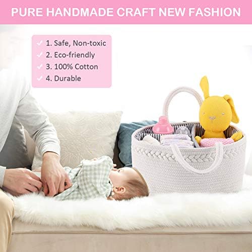 ABenkle Baby Diaper Caddy, Nursery Storage Bin and Car Organizer - Image 2