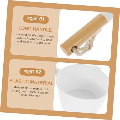 IMIKEYA Plastic Water Ladle Bath Ladle Dipper Spoons Bathroom Hair Washing - Image 3
