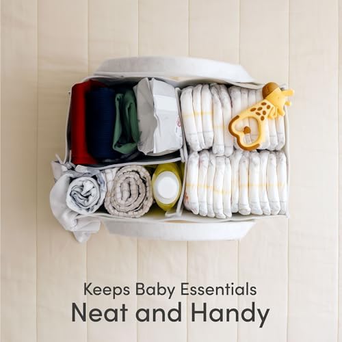 PUTSKA Baby Diaper Caddy Organizer, Felt Nursery Basket - Image 5