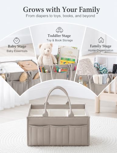 Quilted Diaper Caddy Organizer - Image 5