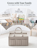 Quilted Diaper Caddy Organizer - Image 5