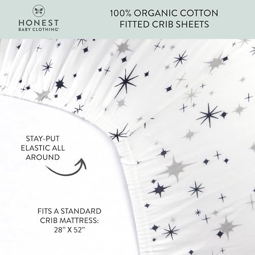 HonestBaby Unisex-Baby Classics Fitted Crib Sheets Set Standard Mattress - Image 2