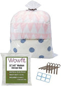 Wowfit Large Plastic Bags for Comforters & Pillows, 5 CT, 1.6 Mil by Wowfit