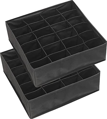 Simple Houseware 2 Pack Closet Sock Organizer, 24 Cell - Image 3