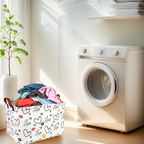 Valentine's Day Basket Gift for Empty Cute Heart Large Storage Bin for Kid and - Image 3
