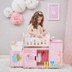 Olivia's Little World Amanda 6-in-1 Wooden Doll Nursery Station - Image 3