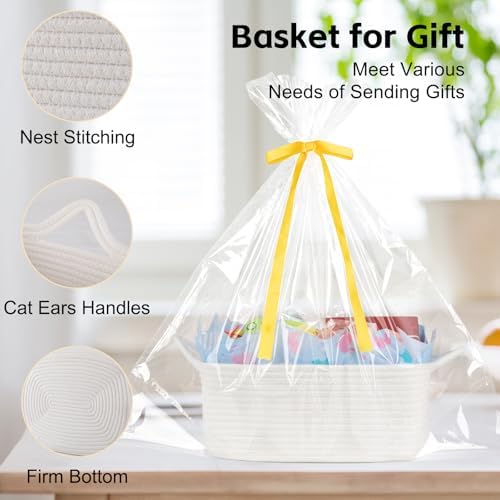 OIAHOMY Woven Basket, Gift Basket Empty - Image 3