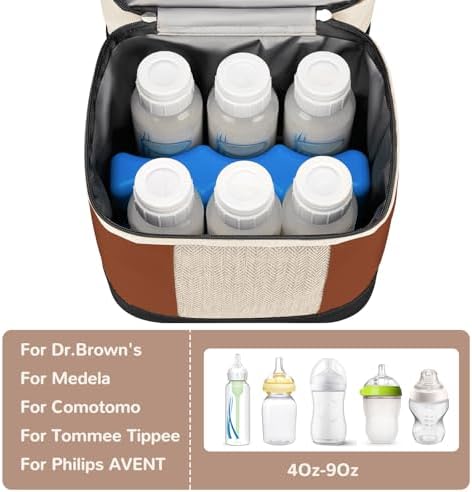 Mancro Breast milk Cooler Travel Bag Fits 6 Bottles Up to 9 Ounces - Image 6