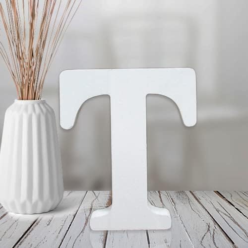 AOCEAN 4 Inch White Wood Letters Unfinished Wood Letter by AOCEAN