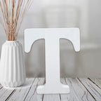 AOCEAN 4 Inch White Wood Letters Unfinished Wood Letter by AOCEAN