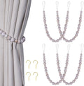 KLOGTSIND Wood Bead Curtain Tiebacks, 4 Pack Curtain Tie Backs by KLOGTSINDDirect