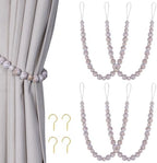 KLOGTSIND Wood Bead Curtain Tiebacks, 4 Pack Curtain Tie Backs by KLOGTSINDDirect