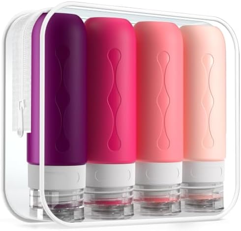 Gemice Travel Bottles for Toiletries, Tsa Approved, Travel Size Containers by GemiceBeautyTools