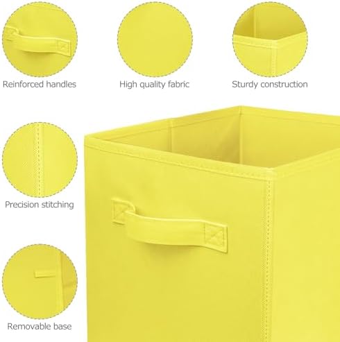 2 Pcs Storage Cubes, 10.5 Inch Collapsible Storage Bins, Fabric Foldable Bins - Image 5