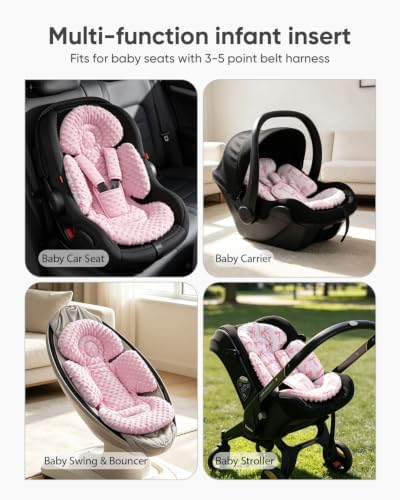 TinlyFinly Newborn Carseat Insert, Baby Head and Body Support - Image 6