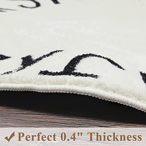 Topotdor Round ABC Area Rug, 71 Inch Soft Floor Carpet - Image 3