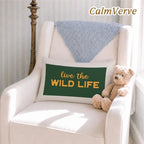 Boys Room Decor Live The Wild Life 12x20 Pillow Cover - Image 2