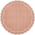 GarveeHome Large Round Rug 8ft Scalloped Washable Circle Living Room Rug by GarveeHome