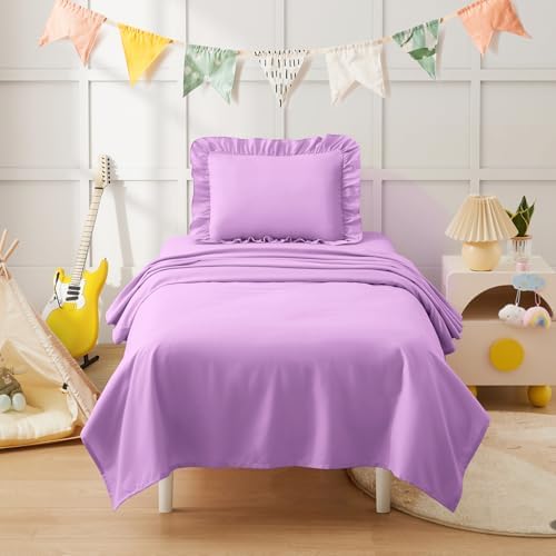 KKJIAF 3 Piece Light Purple Toddler Sheet Set - Image 4