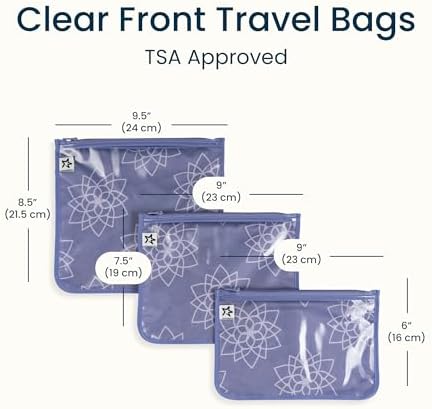 Tiny Twinkle Diaper Bag Organizing Pouches|3 Pack Mess-Proof Clear Front Travel - Image 4