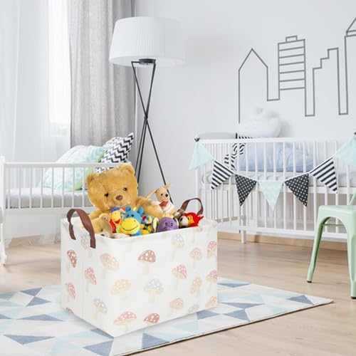 Rectangular Baby Laundry Basket, Mushroom Basket, Collapsible Waterproof Kids - Image 5