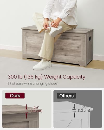 VASAGLE Storage Chest, 39.4 Inches Width Bench - Image 7
