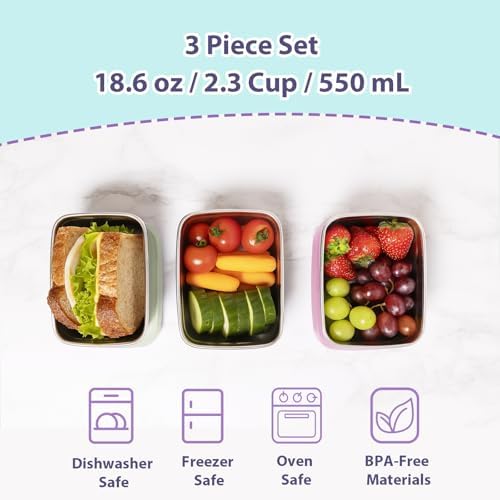 Tanjiae 3-Pack Stainless Steel Snack Containers - Image 6
