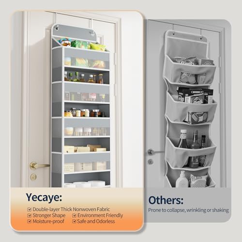 Yecaye Over Door Organizer, 60 lbs Load Capacity, Metal Hanging Storage - Image 3