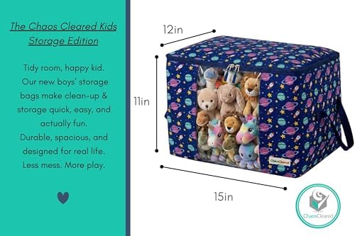 Chaos Cleared Kids Storage Bags – 100% Cotton Canvas Toy & Clothes Organizer - Image 5