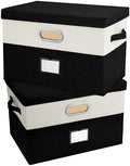 Large Linen Fabric Foldable Storage Bins by Unknown