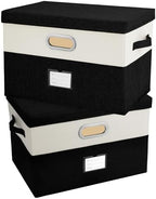Large Linen Fabric Foldable Storage Bins by Unknown