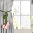 2 Pack Boho Handmade Flower Curtain Tiebacks Curtain Holdbacks - Image 7