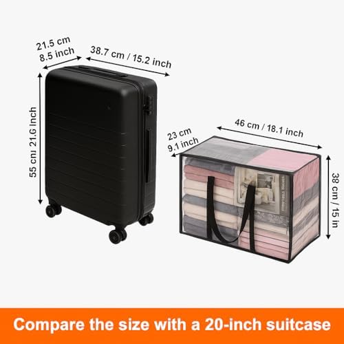 Vieshful 5 Pack Clear Clothes Storage Bags - Image 3