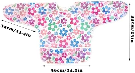 PandaEar 3 Pack Waterproof Baby Long Sleeve Bibs - Image 4