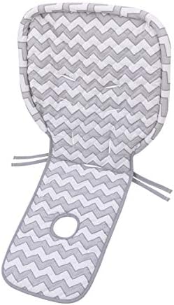 Soft Gray and White Chevron High Chair Pad | Easy to Install Replacement - Image 3