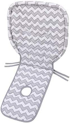 Soft Gray and White Chevron High Chair Pad | Easy to Install Replacement - Image 3