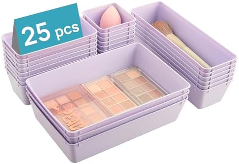 Vtopmart 25 Pack Plastic Drawer Organizers by Vtopmart