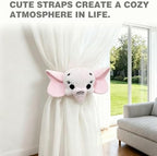 2 Pack Cartoon Elephant Curtain Tiebacks, Cute Cartoon Animal Curtain Holdbacks - Image 2