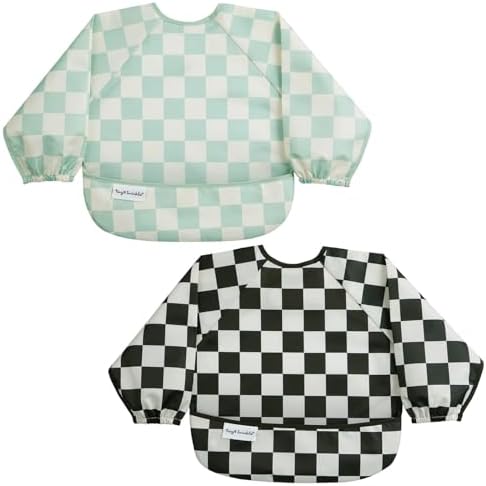 Tiny Twinkle Long Sleeve Bib for Babies & Toddlers | 2-Pack Waterproof Smock by TinyTwinkle