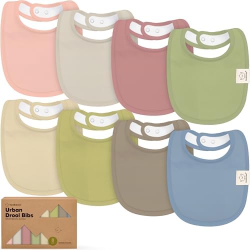 KeaBabies 8-Pack Organic Baby Bibs by KeaBabies