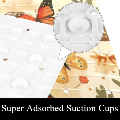 Shower Mat Bathtub Mat, 26.8x15.1 inch, Non-Slip Bath Mat - Image 3