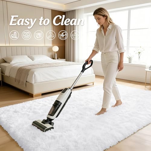 OLANLY 4x5 Machine Washable Accent Rug, Soft Fluffy Shaggy Area Rug - Image 6