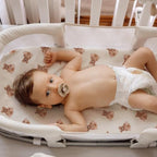 4 Pack Bear Baby Sheets Neutral Unisex Fitted Checked Nursery Baby Sheet Set - Image 3