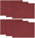 Artoid Mode Dark Red Placemats Set of 6, 12x18 Inch Christmas Valentine's Day by ArtoidMode
