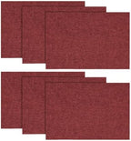 Artoid Mode Dark Red Placemats Set of 6, 12x18 Inch Christmas Valentine's Day by ArtoidMode